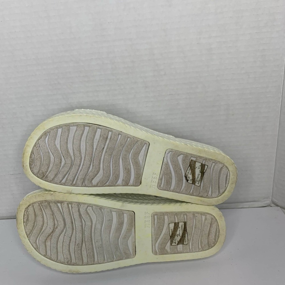 Reef White Woven Platform Sandals Size 6 - Picture 10 of 10